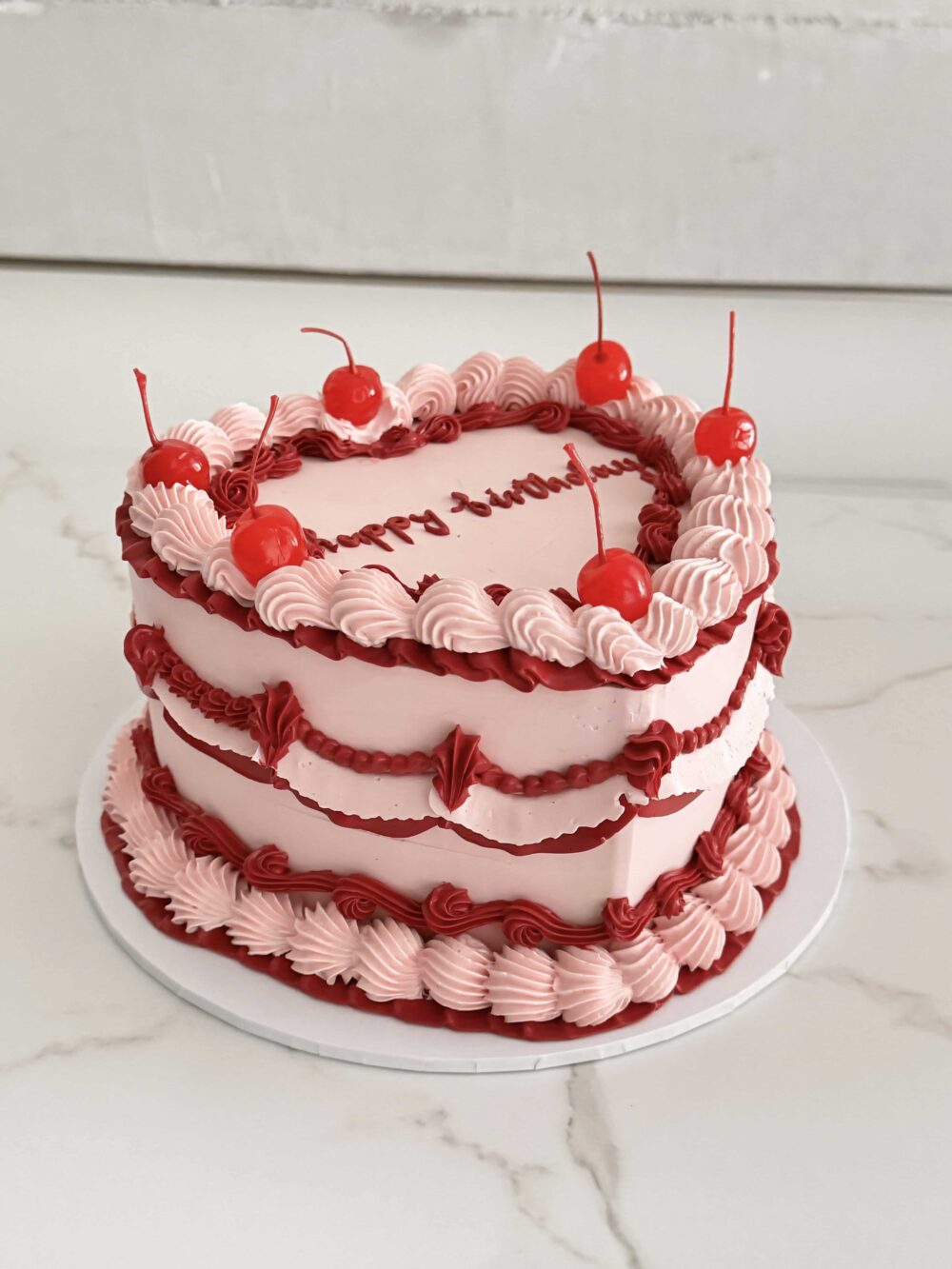 Order Cherry Kissed Heart Cake | London Delivery