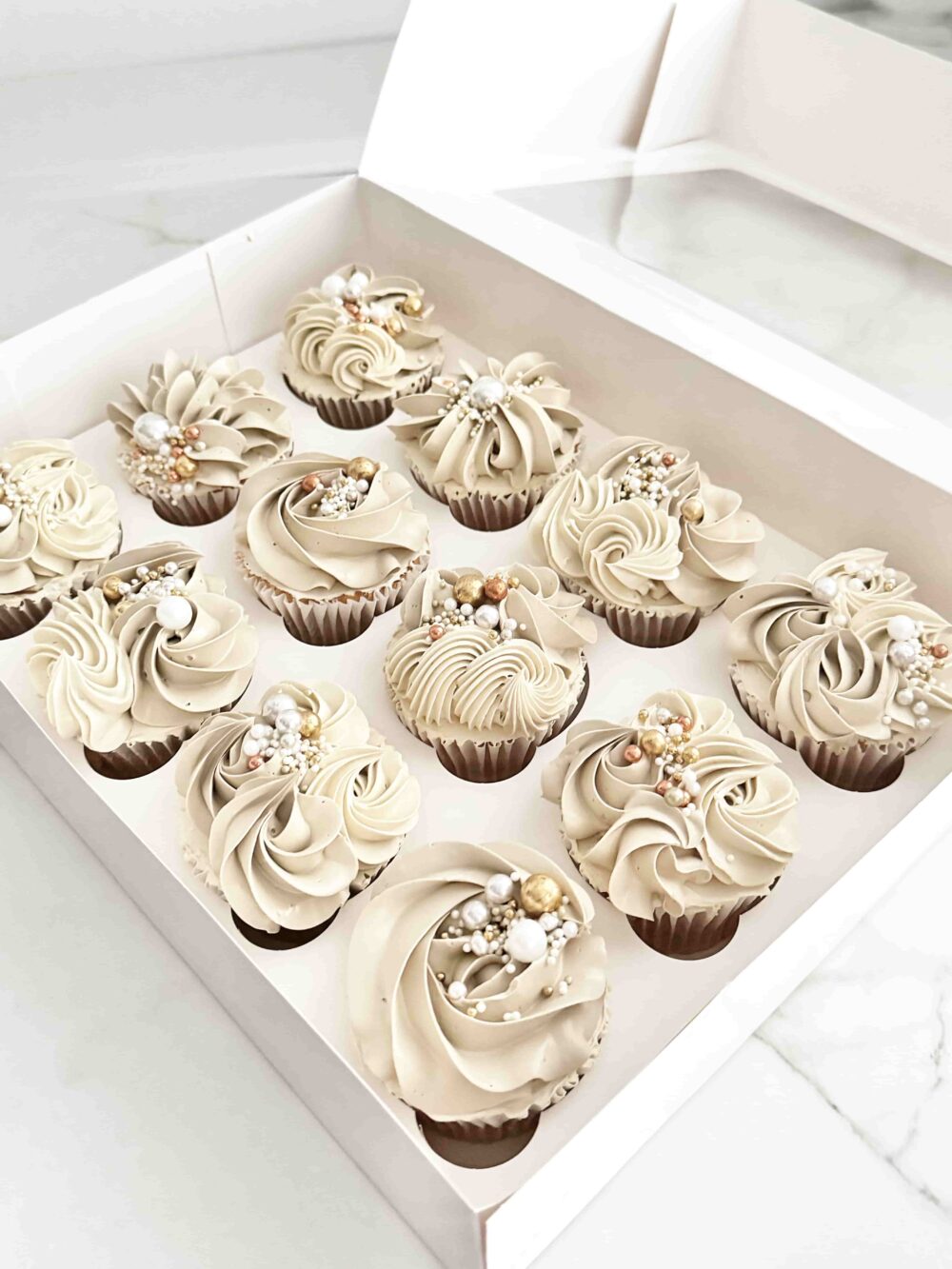 Nude & Gold Cupcakes | Order Online | London Delivery