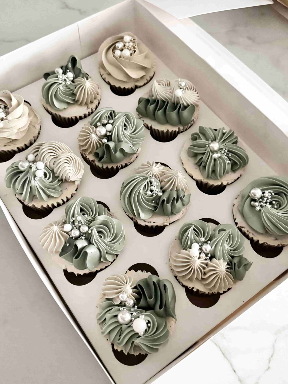 Sage Green Cupcakes | Order Online | London Delivery